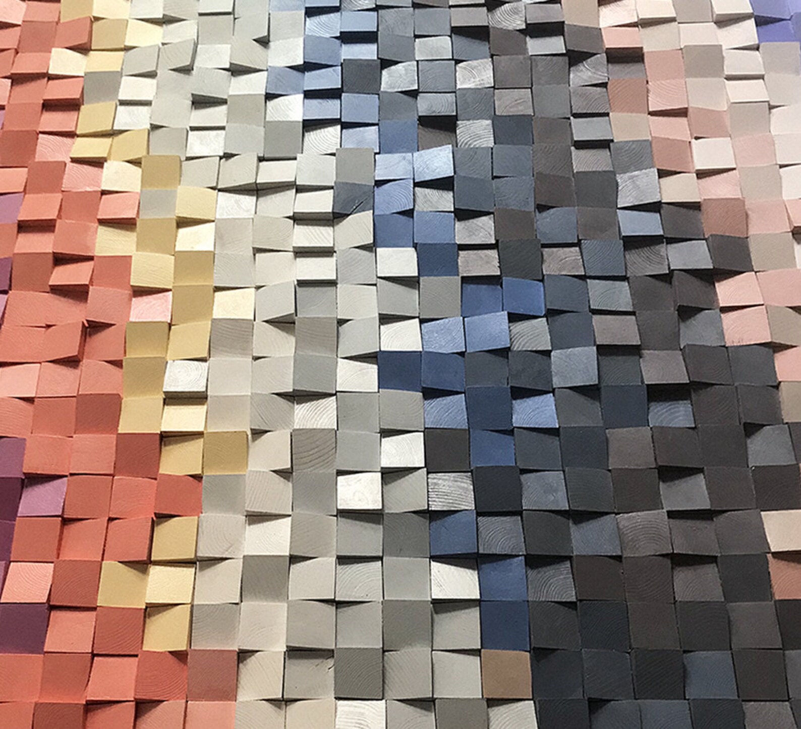 Large Wood Wall Sound Diffuser Art Acoustic Panel Etsy