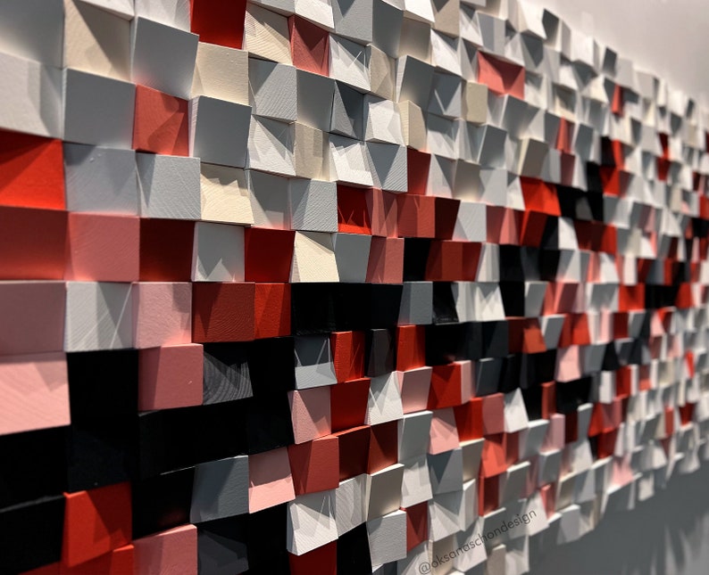 Japandi Wood Wall Art Decor sakura, Reclaimed Wood Wall Sound Diffuser