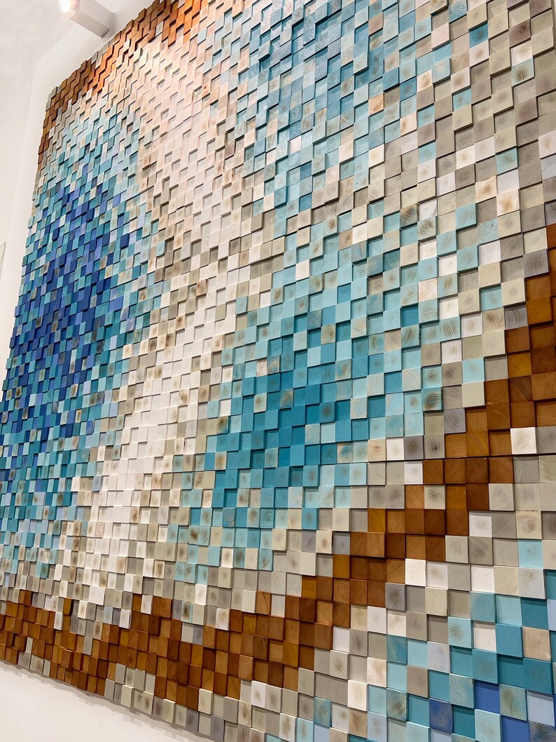 Extra Large Wood Wall Art Sound Diffuser Wall Acoustic Panel Decor the