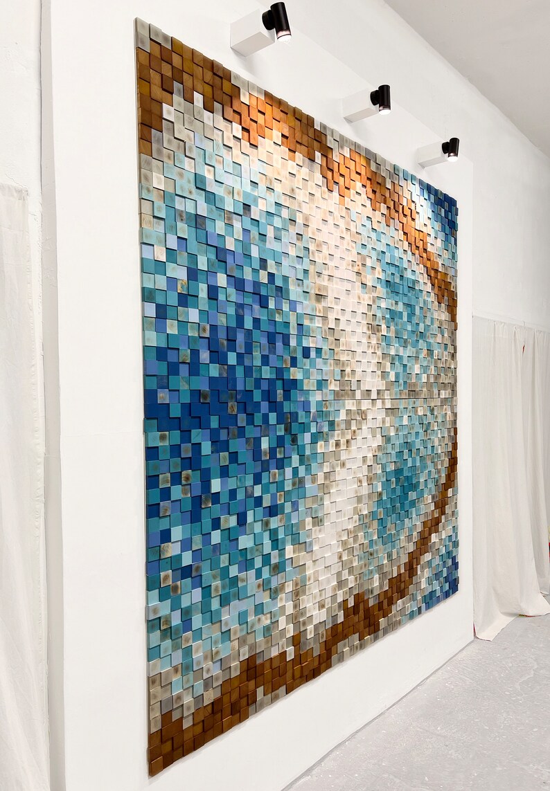 Extra Large Wood Wall Art Sound Diffuser Wall Acoustic Panel Decor the