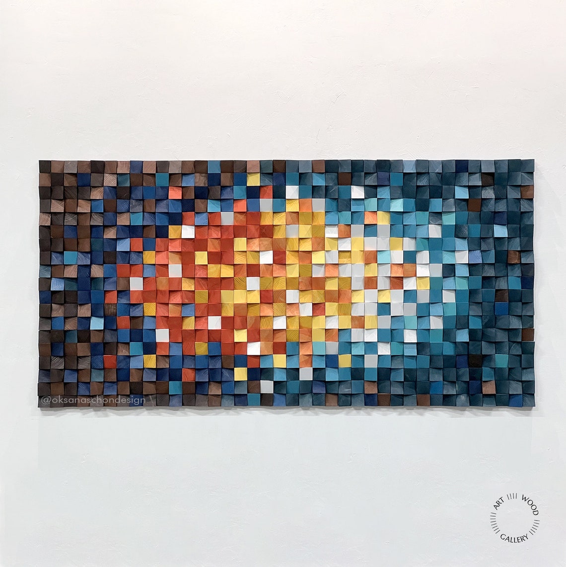 Large Wood Wall Sound Diffuser Panel Art SPACE ODYSEY 3d Etsy