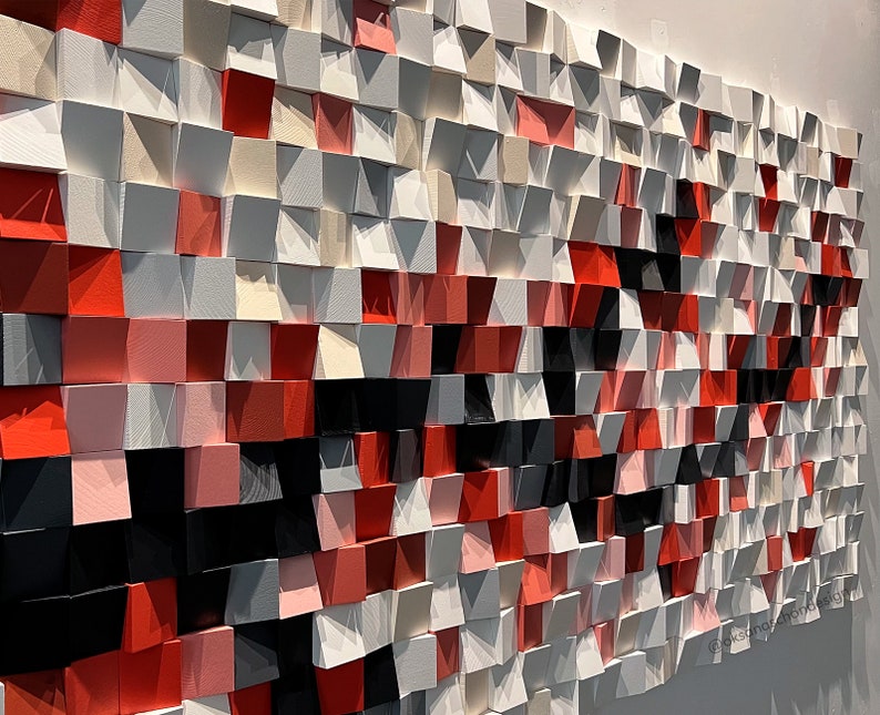 Japandi Wood Wall Art Decor sakura, Reclaimed Wood Wall Sound Diffuser