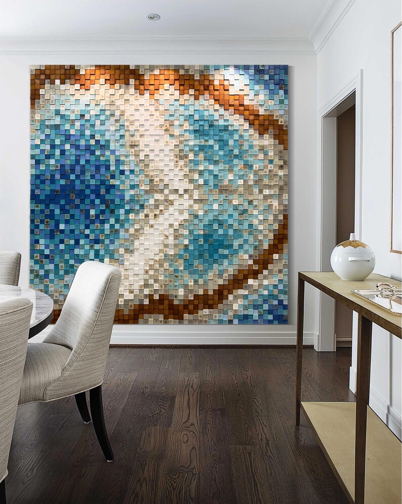 Extra Large Wood Wall Art Sound Diffuser Wall Acoustic Panel Decor the