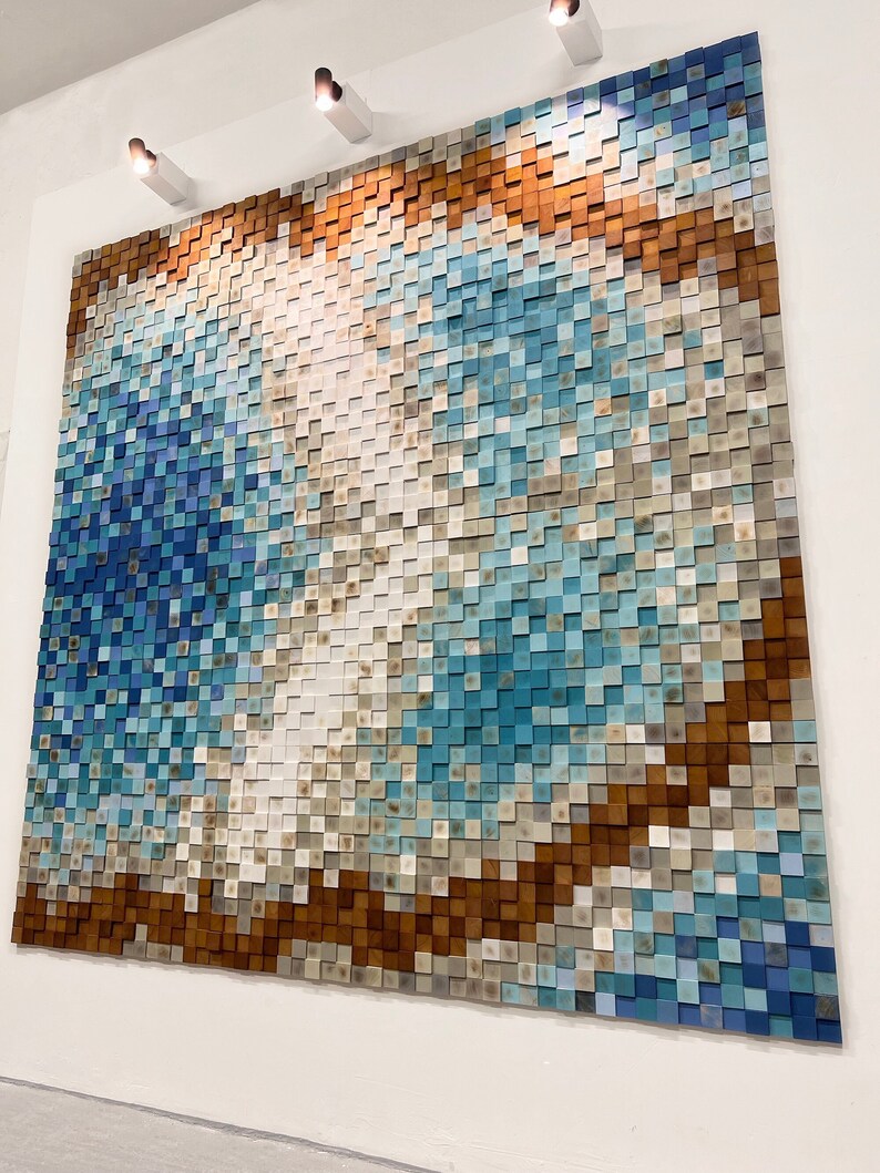 Extra Large Wood Wall Art Sound Diffuser Wall Acoustic Panel Decor the