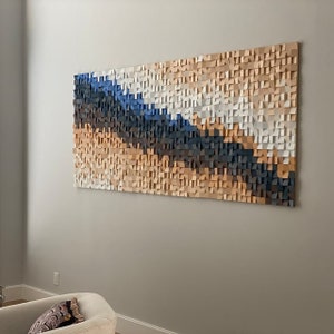 Large Wood Wall Decor for Bedroom Above the Bed, Reclaimed Wood Sound ...