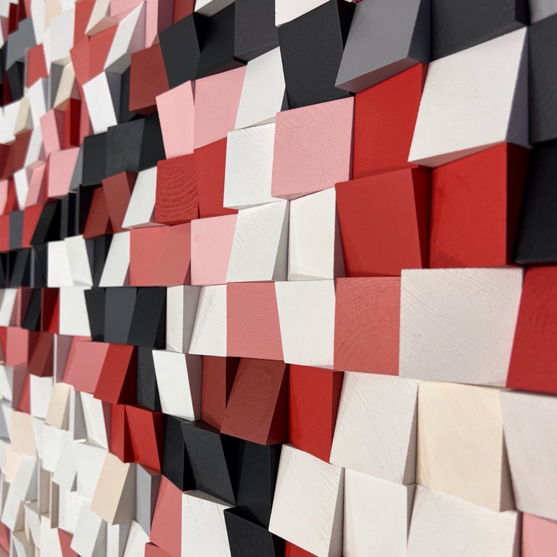 Japandi Wood Wall Art Decor sakura, Reclaimed Wood Wall Sound Diffuser