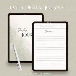 Digital Daily Journal | GoodNotes Journal | Diary Journal | Digital Planner | iPad Notebook | Digital Diary | Notability Journal