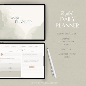 Digital Daily Planner | Daily Schedule | 365 Day Undated Planner | iPad Planner | GoodNotes Planner | Notability Planner | Daily Planner