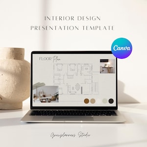 Interior Design Template | Client Presentation Deck | Designer Moodboard | E-Design Concept Board | Customizable Canva Template