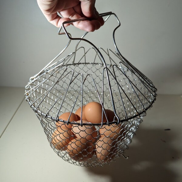 Wire Egg Basket Etsy