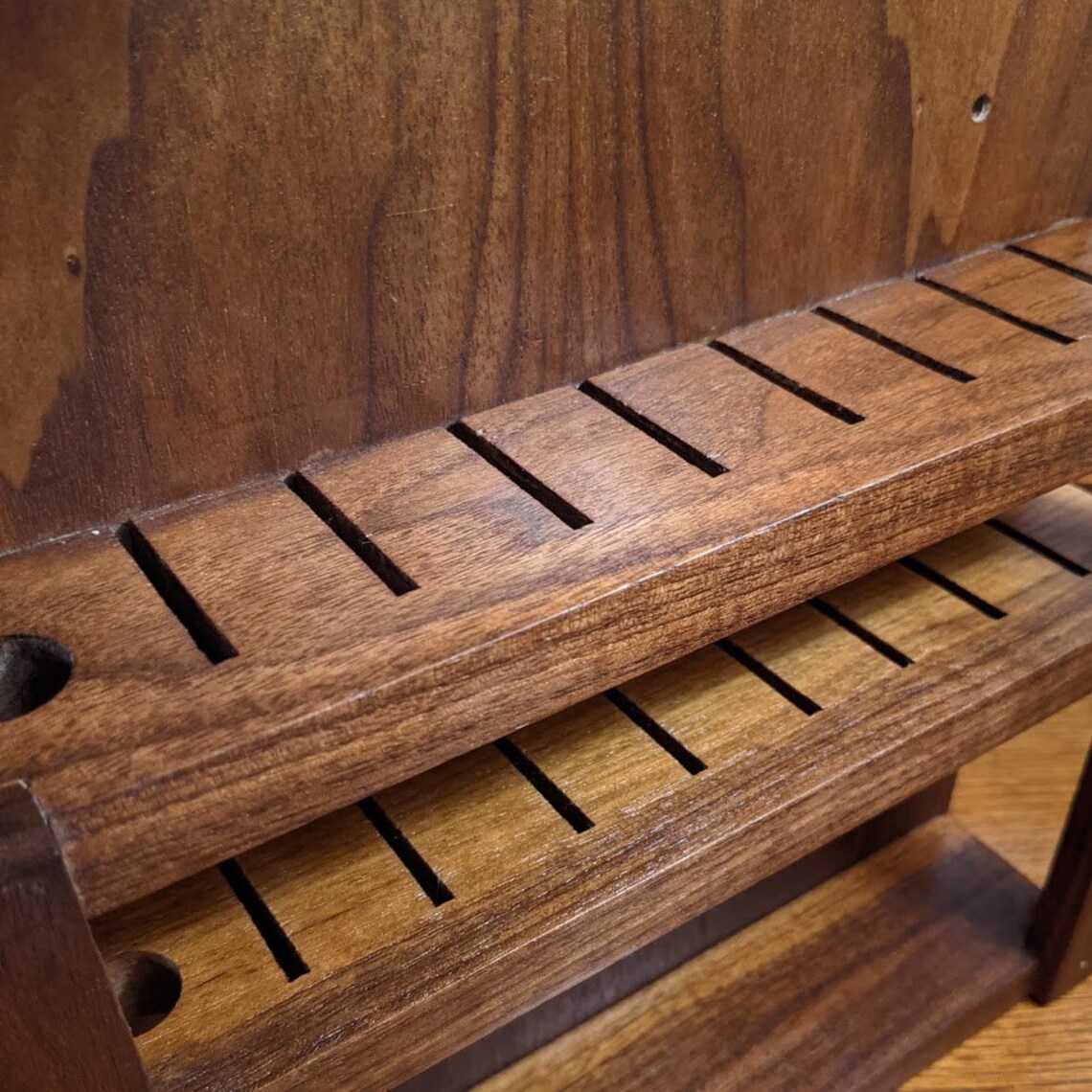 Knife Rack Rustic Wood WallHanging Knife Block Kitchen Etsy