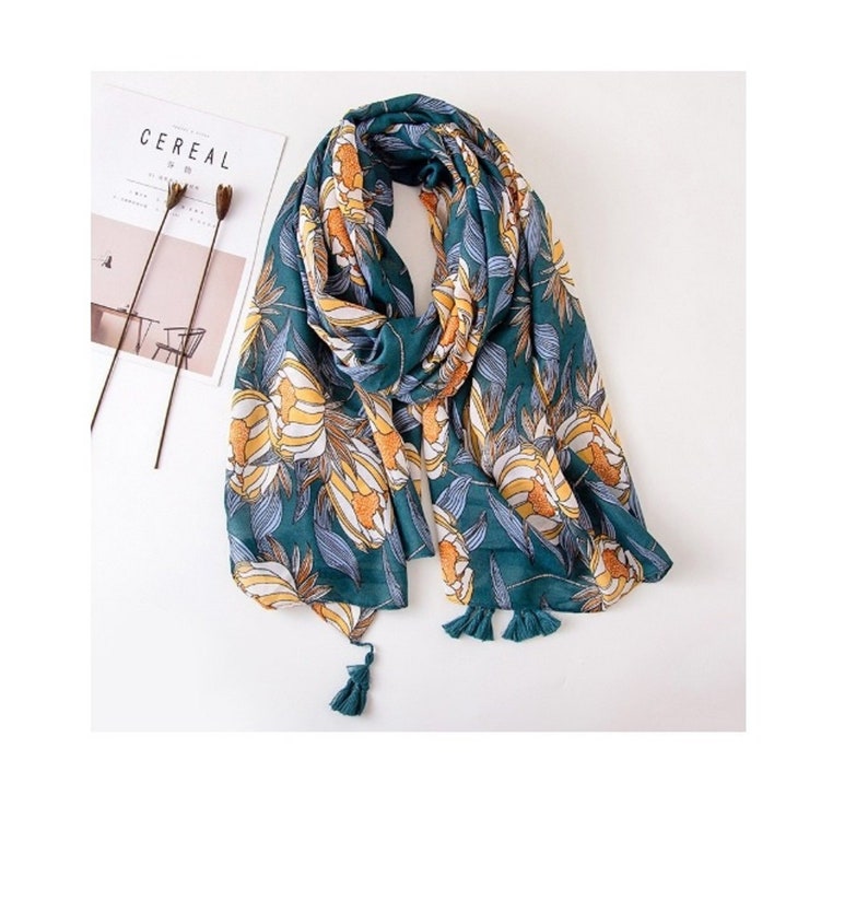 NEW LADIES WOMEN SOFT LARGE FLORAL PRINT SCARF PASHMINA HIJAB NECK WARMER