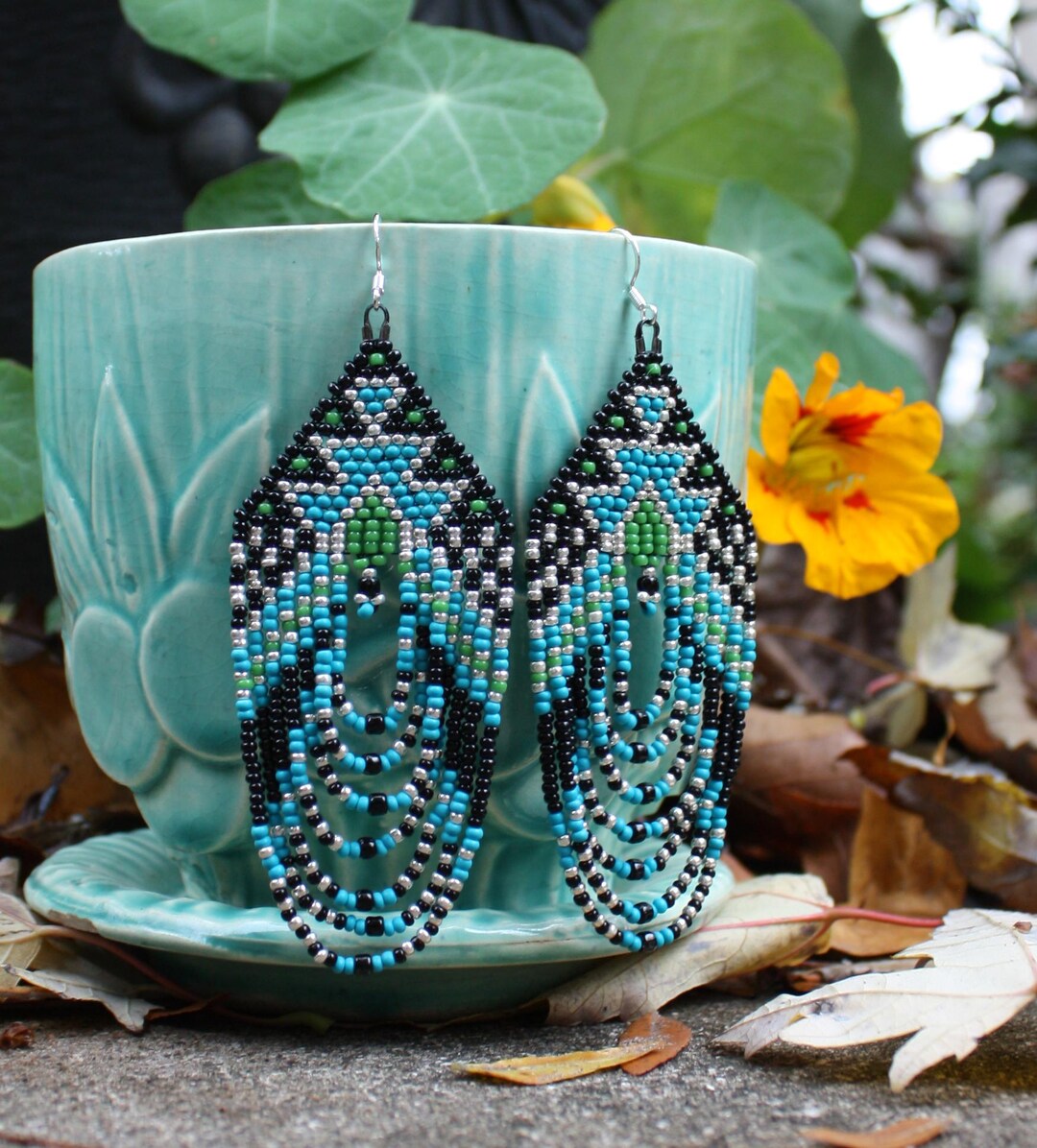 Free Native American Beading Patterns Earrings