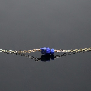 Lapis Lazuli anklet, Raw Lapis Lazuli Anklet, ankle bracelet, December Birthstone, Natural, Dainty, Minimalist, gemstone, Genuine, Blue