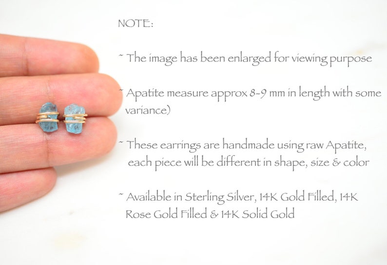 Erica Bailey Teal Apatite Stud Earrings