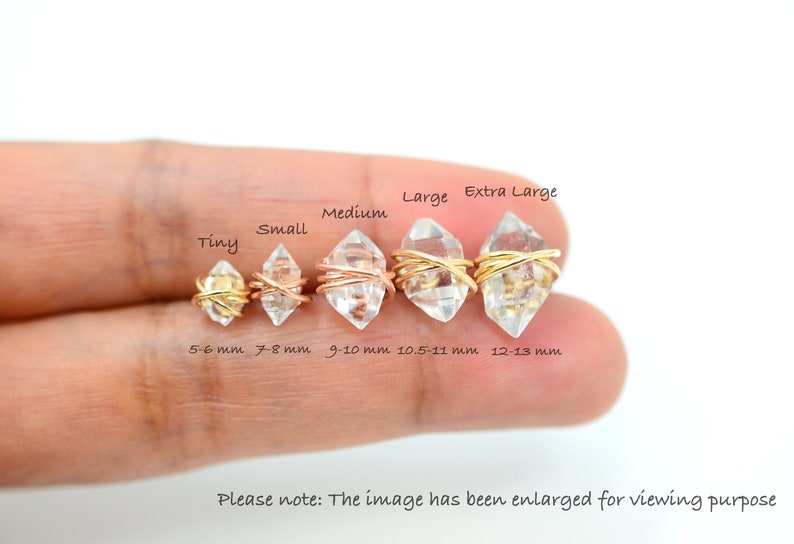 NEW| Raw Herkimer Diamond Earrings, Gold Filled, Rose Gold Filled, Sterling Silver, post earrings, Tiny, Small, Medium, Large, Extra Large 