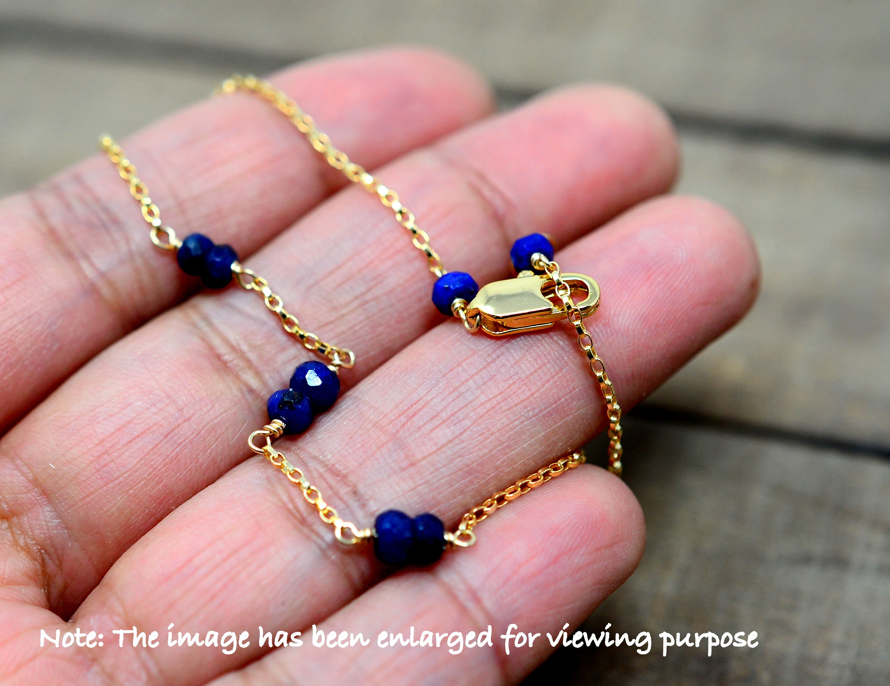 dainty sapphire bracelet