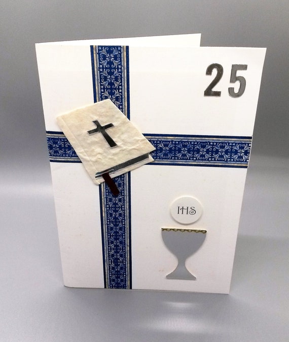 An Ordination Silver Jubilee Card Etsy