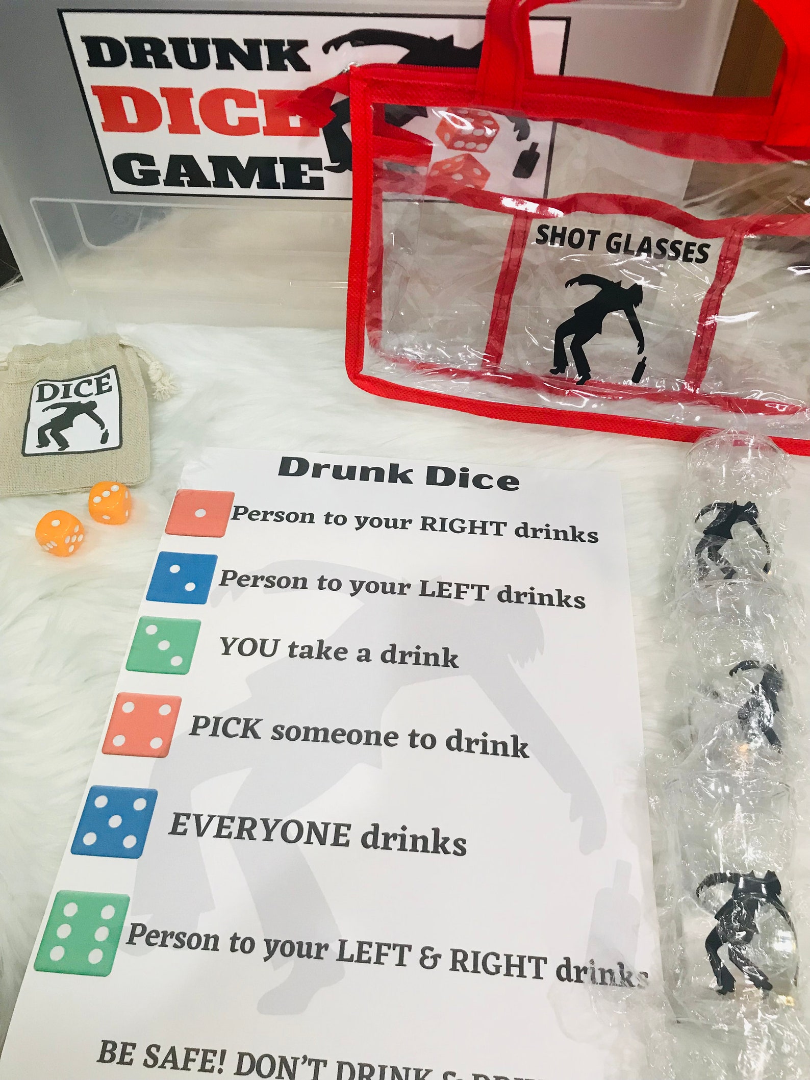 Drunk Dice Game With Carrying Case Etsy