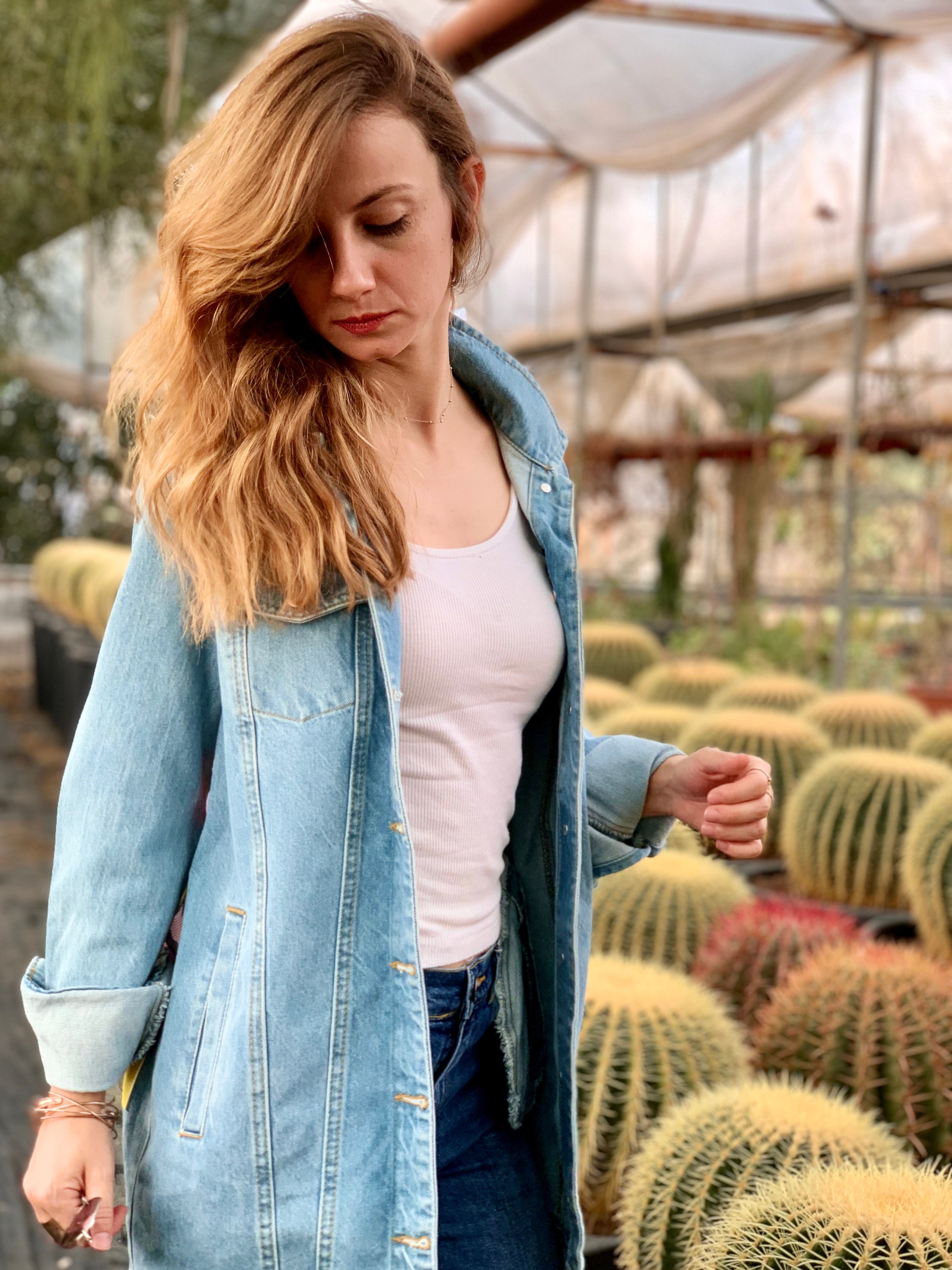 Comics Printed Jean Jacket for 0X 1X 2X 
