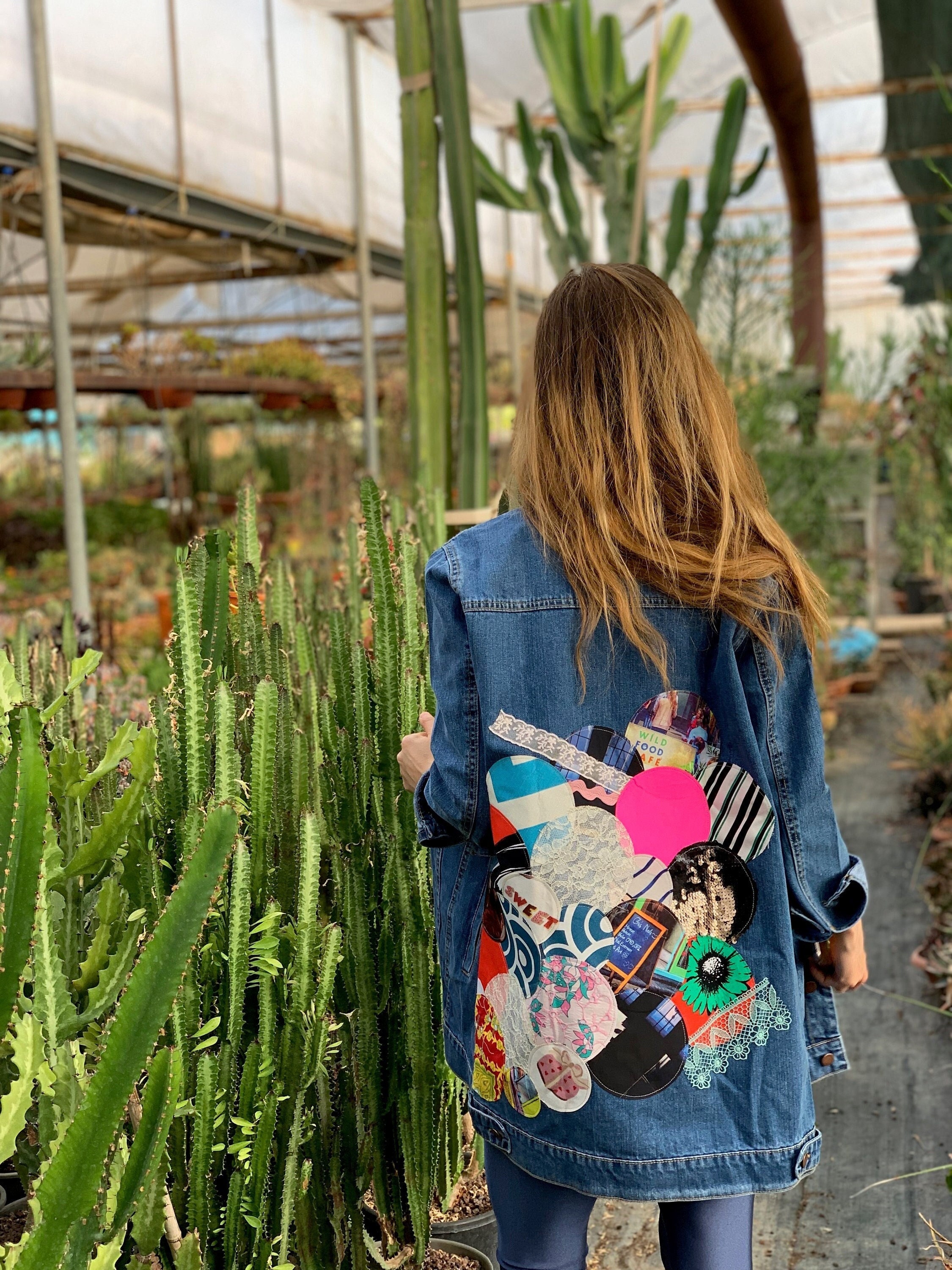 Patchworked Portrait Denim Jacket - Ready-to-Wear