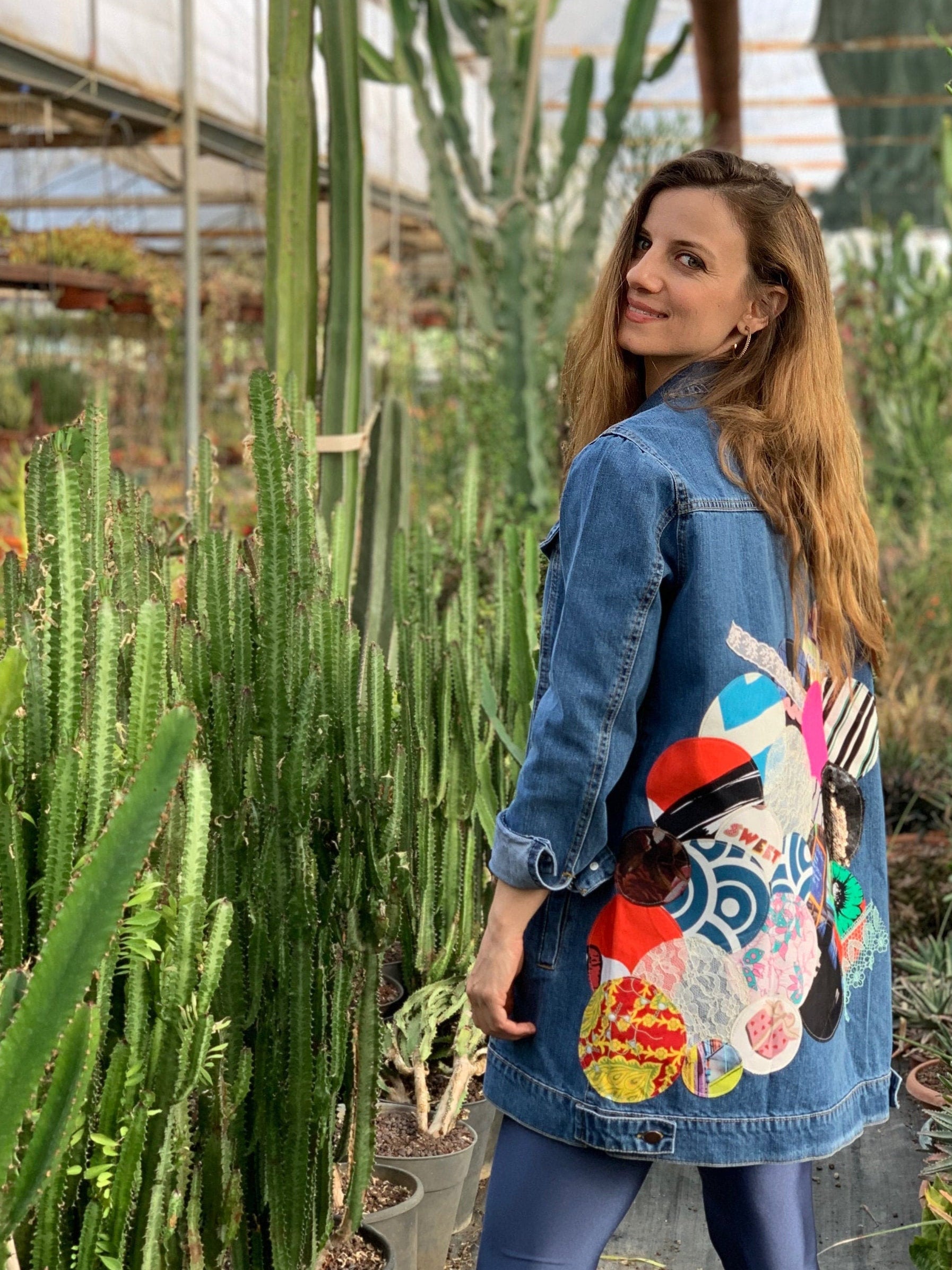 カスタムパッチワークデニムジャケット • オーバーサイズ 90年代