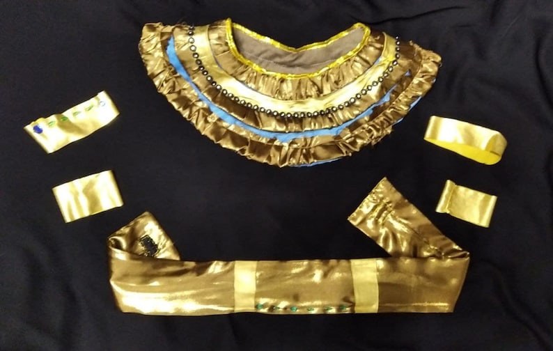 Egyptian cosplay collar belt and bracelets Etsy
