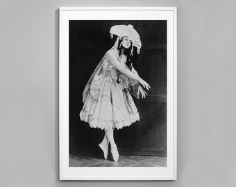 Ballerina Print, Vintage Dancer,  Dance Print, Black and White Vintage Photography, 1915, Museum Quality Photo Art Print