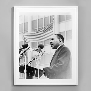 Martin Luther King Photo Print, Civil Rights, Black History, Black and White Vintage Photo, 1967, Museum Quality Photo Print