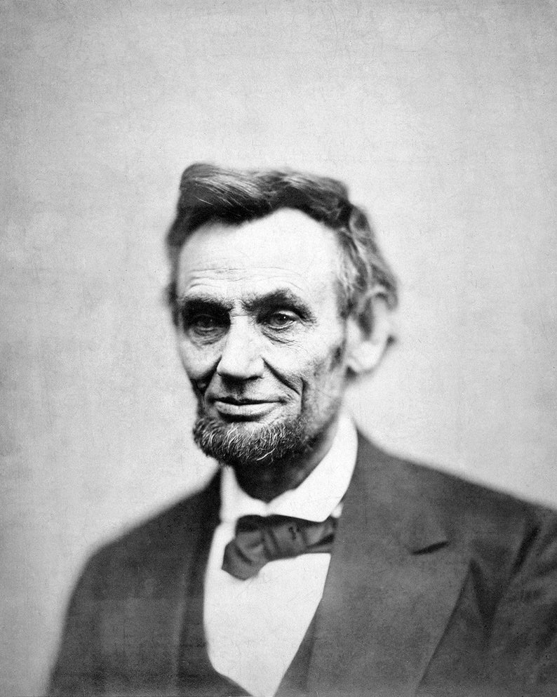 Abraham Lincoln Print Ritratto di Abraham Lincoln Foto in  Etsy