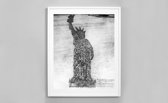Human Statue of Liberty Print, 18000 People Form Statue of
