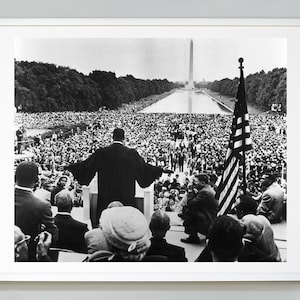 Martin Luther King Print, Prayer Pilgrimage for Freedom, Civil Rights, Black History, Black and White Photo, 1957, Museum Quality Print
