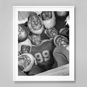 Vintage Football Print, HBCU College Football, African American Football Team, 1943, Bethune-Cookman College, Black and White Vintage Photo
