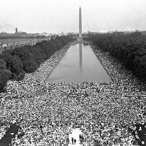 March on Washington Print, Civil Rights Movement, Black History Print, Black and White Vintage Photo, 1963, Museum Quality Photo Print image 2