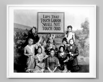 Lips That Touch Liquor Print, Prohibition, Alcohol, Bars And Drinking, Wall Art Print, Black and White Vintage Photo, Bar Decor