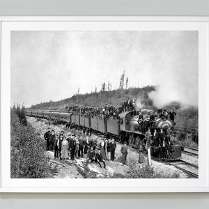 Steam Train Print, Vintage Locomotive Train, Train Hoppers, Black and White Photo, Museum Quality Photo Art Print, Wall Art