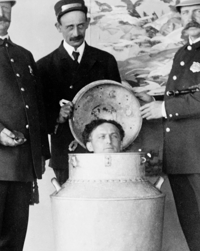 Houdini Print the Great Milk Can Escape Photo Print Magic Etsy