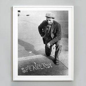 Speakeasy Print, This Way To Speakeasy, Prohibition, Alcohol, Bars And Drinking, 1925, Wall Art Print, Vintage Photo, Museum Quality Print