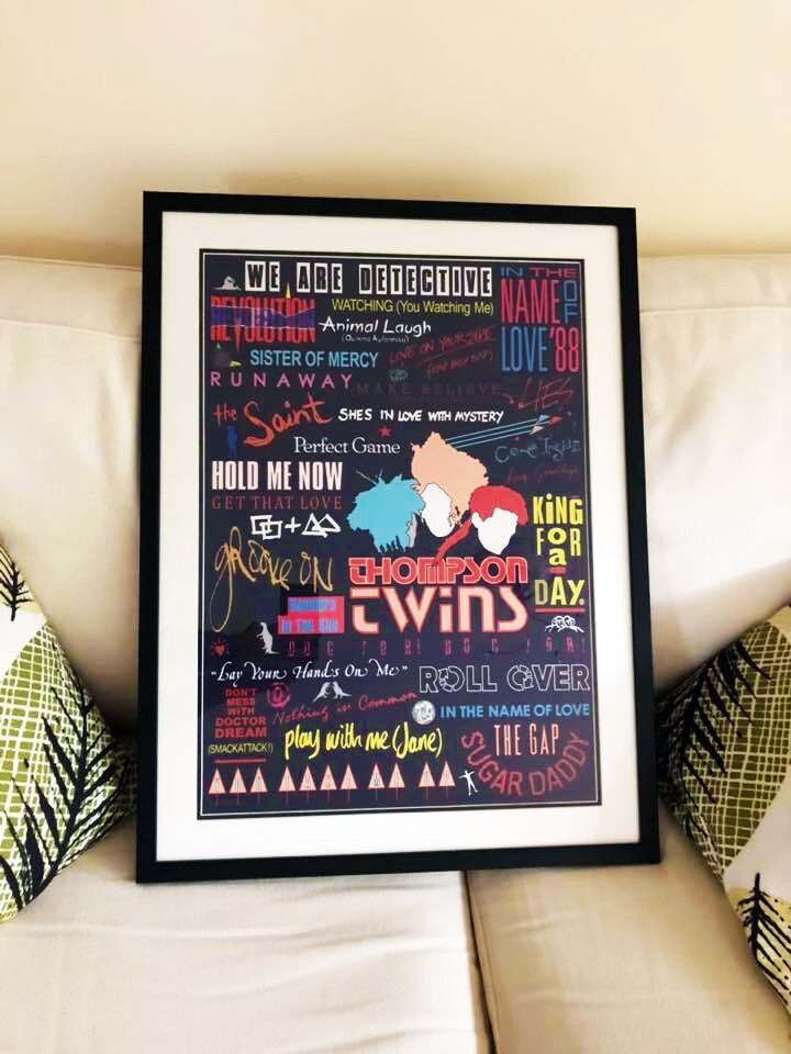 A R. Thomson Poster Thompson Twins - Typography Poster - A2 (594x420mm) - Etsy