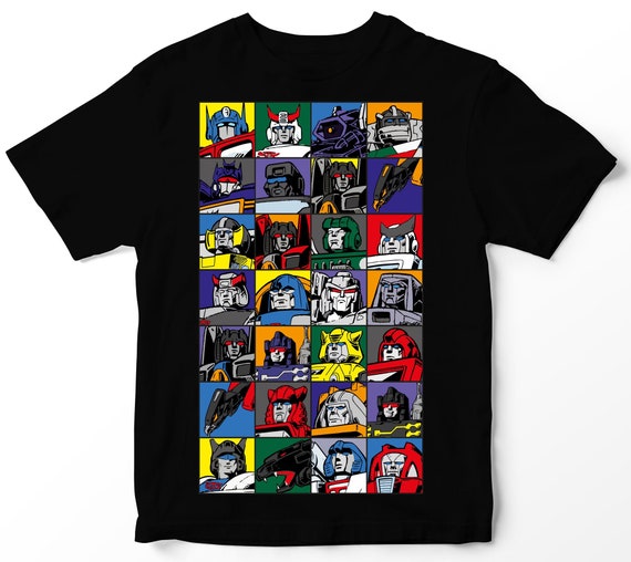 Transformers G1 Autobots Decepticons Faces Grid Unisex T shirt Etsy