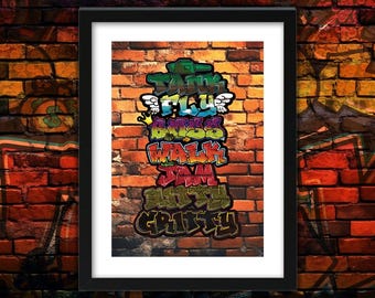 Tank Fly Boss Walk Jam Nitty Gritty - Dub Be Good To Me Art Print, Retro Music Wall Art A4 / 8x10