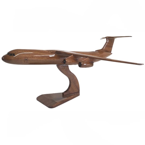 C-141 Starlifter USAF Large Military Transport Aircraft Wooden Desktop Model