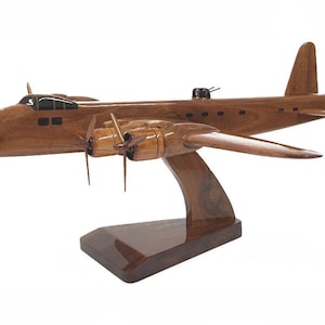 Short Sterling RAF Egyptian Air Force WWII Four Engine Heavy Military Bomber Glider Tugs Aircraft Wooden Desktop Model