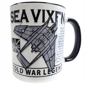 Caneca de design de aeronave supersônica de Havilland DH110 Sea Vixen Royal Navy Fleet Air Arm