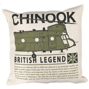 C47 Chinook British Army US Army Heavy Lifting Transporting Helicopter Cushion Inner Included