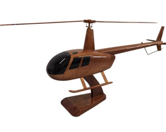 Robinson 44 Helicopter 4 Seat Civilian Wooden Executive Desktop Model.