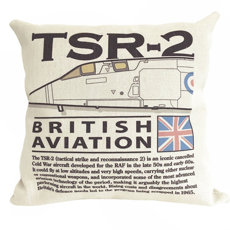 Cojín interior TSR 2 de ataque y reconocimiento BAC de British Aircraft Corporation incluido imagen 1