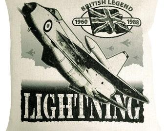 English Electric Lightning RAF Kuwait Air Force Royal Saudi Air Force MACH 2 Interceptor Avión Diseño de acción Cojín interior incluido