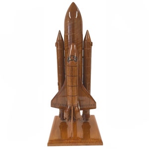 Space Shuttle on Solid Rocket Boosters - Wooden Executive Desktop Model.