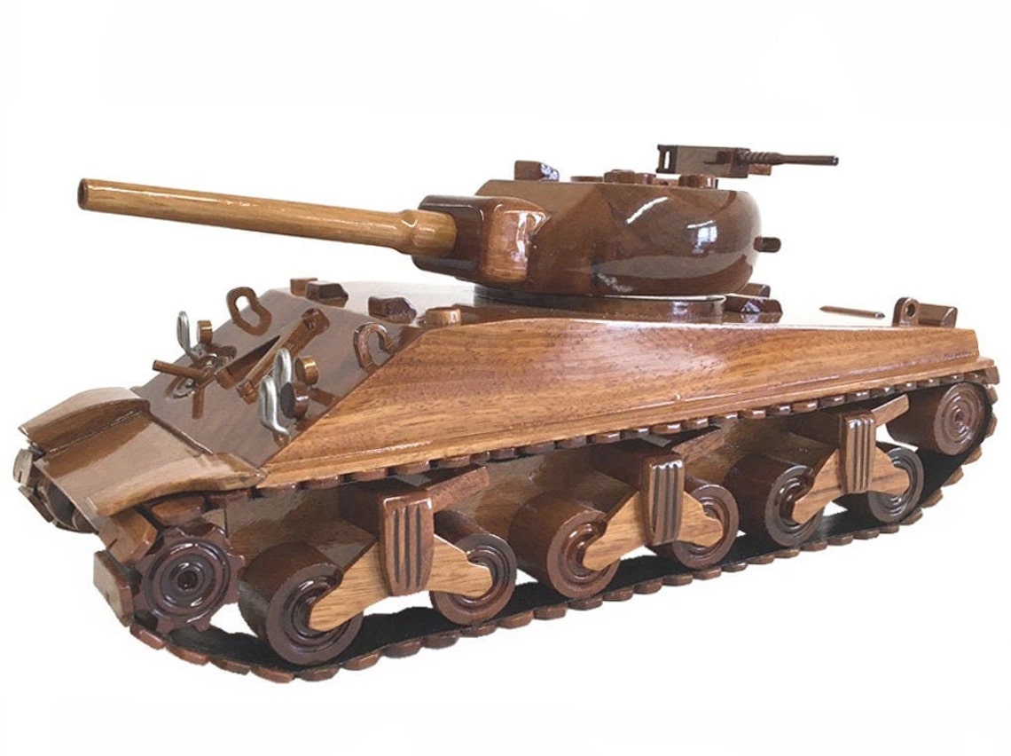 United States Army M4 Sherman WW2 Medium Tank Wooden Desktop Etsy